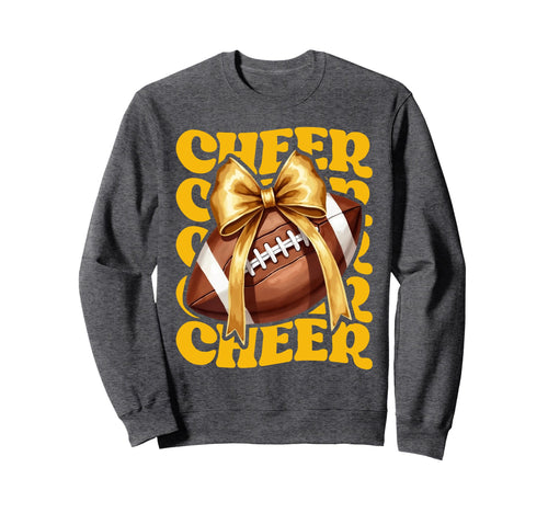 Game Day Yellow Cheerleader Mom Sweatshirt - Trendy Graphic for Adults - T-Shirt, Sweatshirt, Hoodie