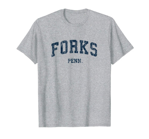 Forks Pennsylvania Pa Varsity Sports Navy T-Shirt - Minimalist Print Unisex - T-Shirt, Sweatshirt, Hoodie