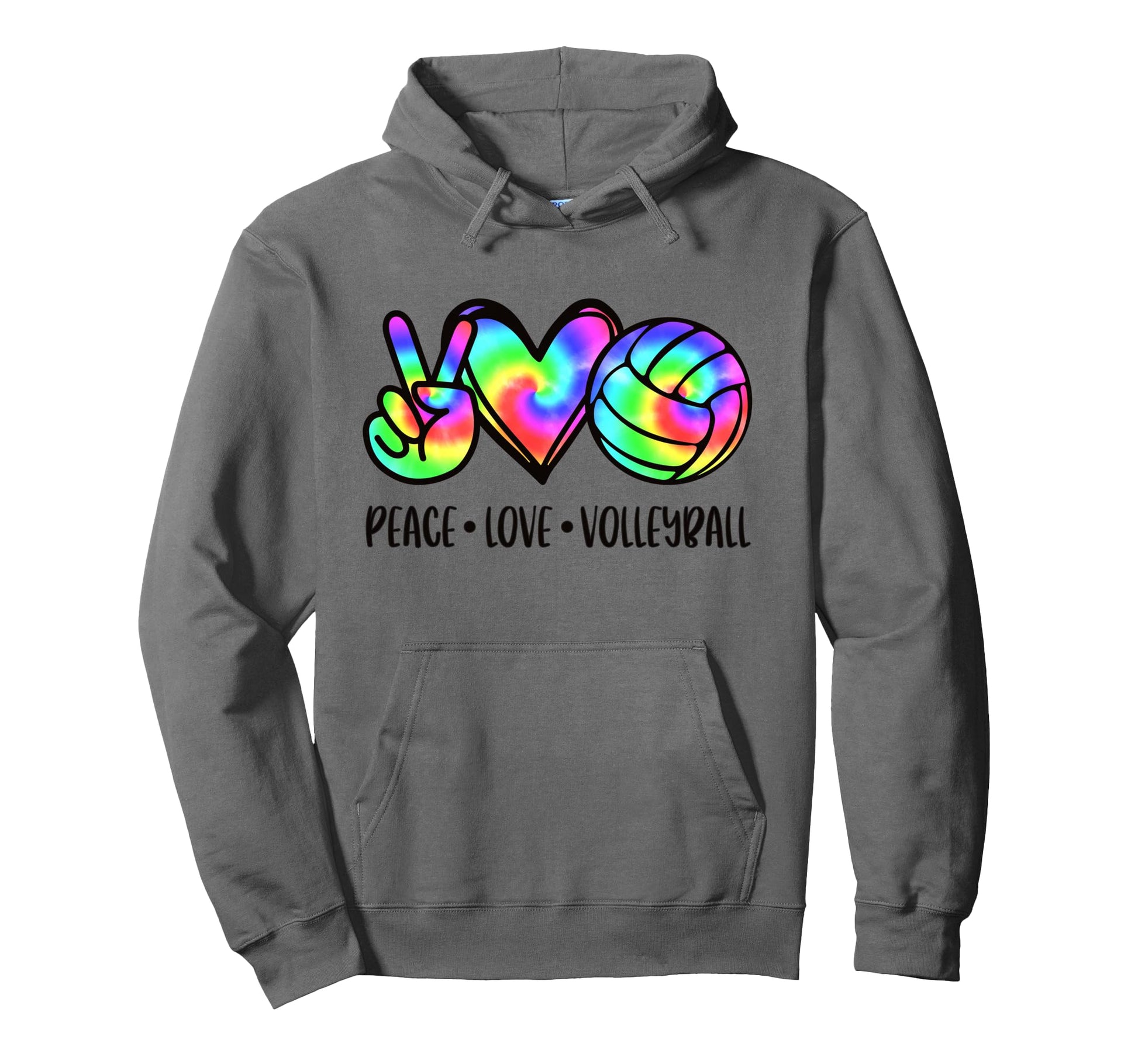 Peace Love Volleyball Player Hoodie - Casual Everyday Wear for Adults - T-Shirt, Sweatshirt, Hoodie