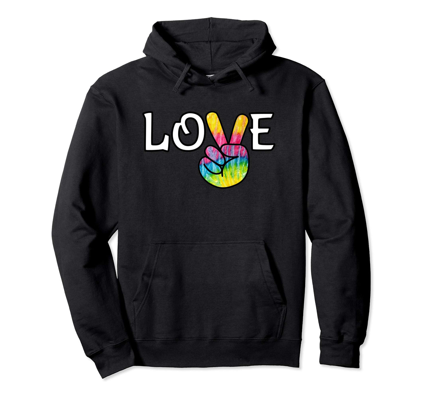 Love Peace Sign Hippie 60S Boho Hoodie - Casual Everyday Wear for Adults - T-Shirt, Sweatshirt, Hoodie