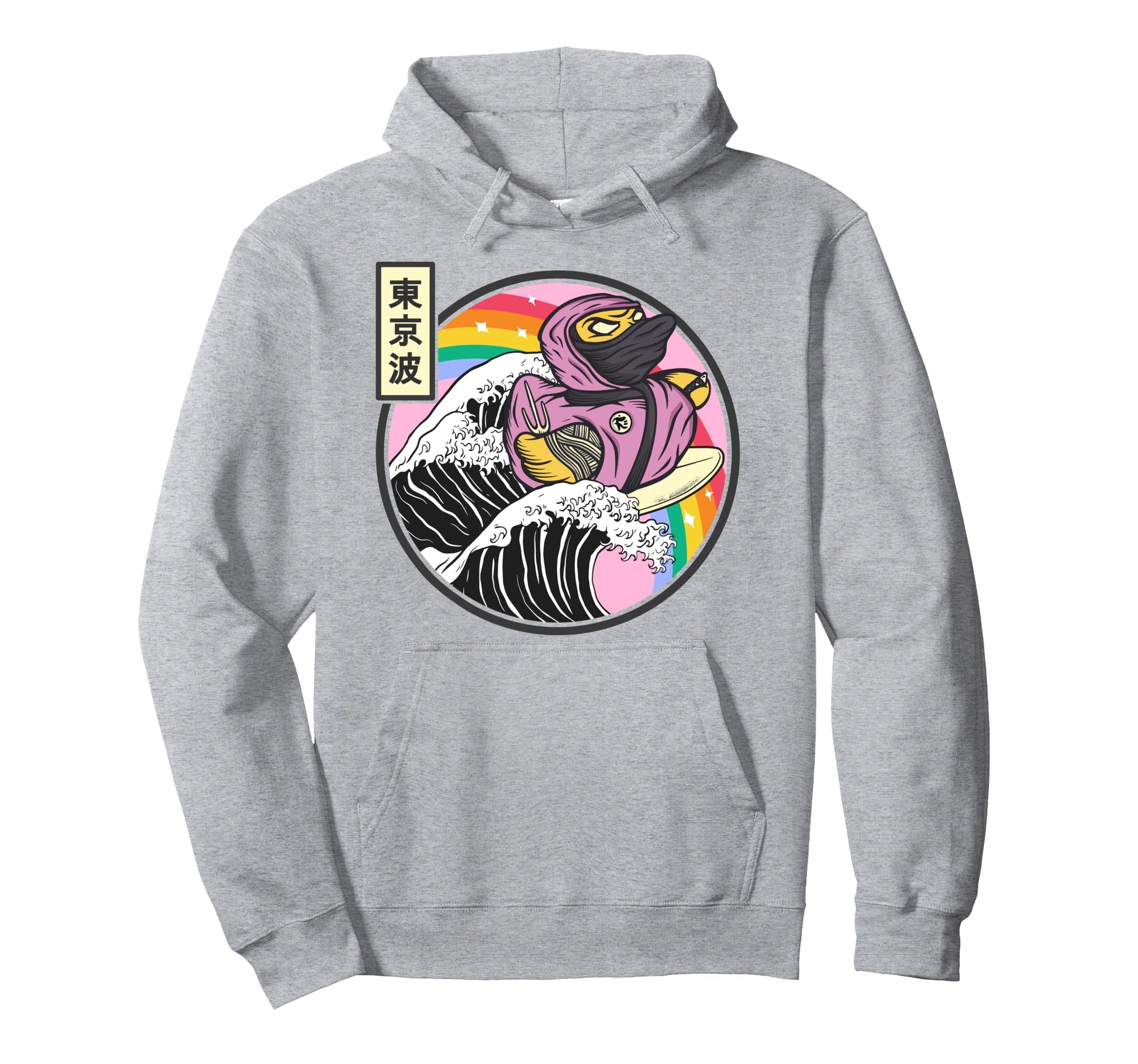 Ninja Rubber Duck Surfing Kanagawa Wave Hoodie - Streetwear Style Unisex - T-Shirt, Sweatshirt, Hoodie