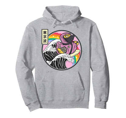 Ninja Rubber Duck Surfing Kanagawa Wave Hoodie - Streetwear Style Unisex - T-Shirt, Sweatshirt, Hoodie
