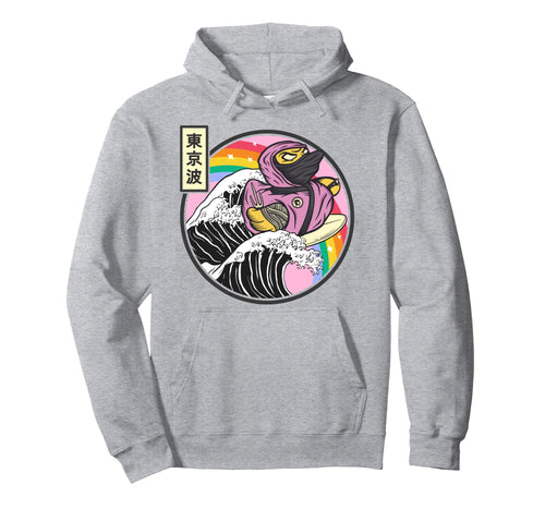 Ninja Rubber Duck Surfing Kanagawa Wave Hoodie - Streetwear Style Unisex - T-Shirt, Sweatshirt, Hoodie