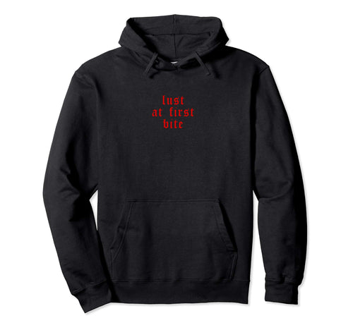 Lust First Bite Aesthetic Soft Grunge Hoodie - Minimalist Print for Adults - T-Shirt, Sweatshirt, Hoodie