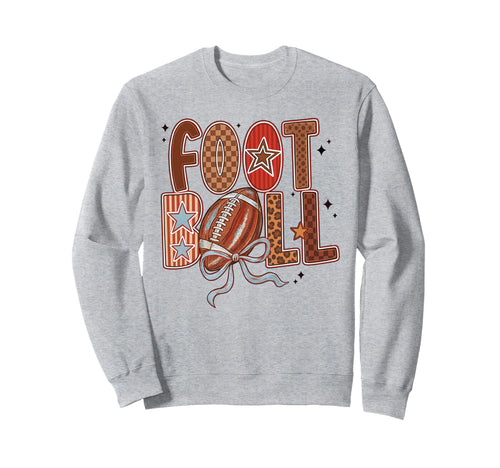 Football Coquette Bow Brushstroke Sweatshirt - Trendy Graphic for Adults - T-Shirt, Sweatshirt, Hoodie