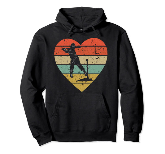 Ball Baseball Player Heart Sport Hoodie - Minimalist Print Men Women - T-Shirt, Sweatshirt, Hoodie