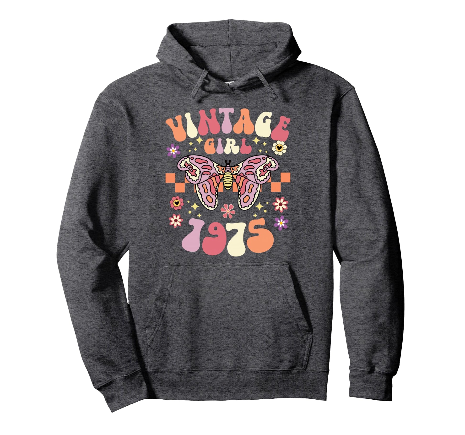 Butterfly Boho 50Th Birthday 1975 Hoodie - Casual Everyday Wear Unisex - T-Shirt, Sweatshirt, Hoodie