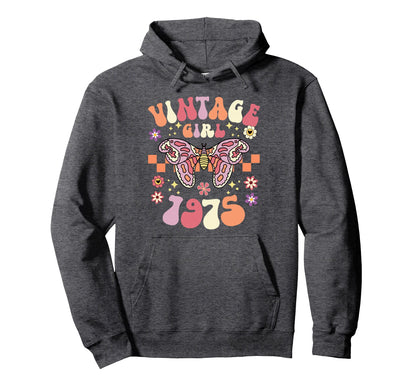 Butterfly Boho 50Th Birthday 1975 Hoodie - Casual Everyday Wear Unisex - T-Shirt, Sweatshirt, Hoodie
