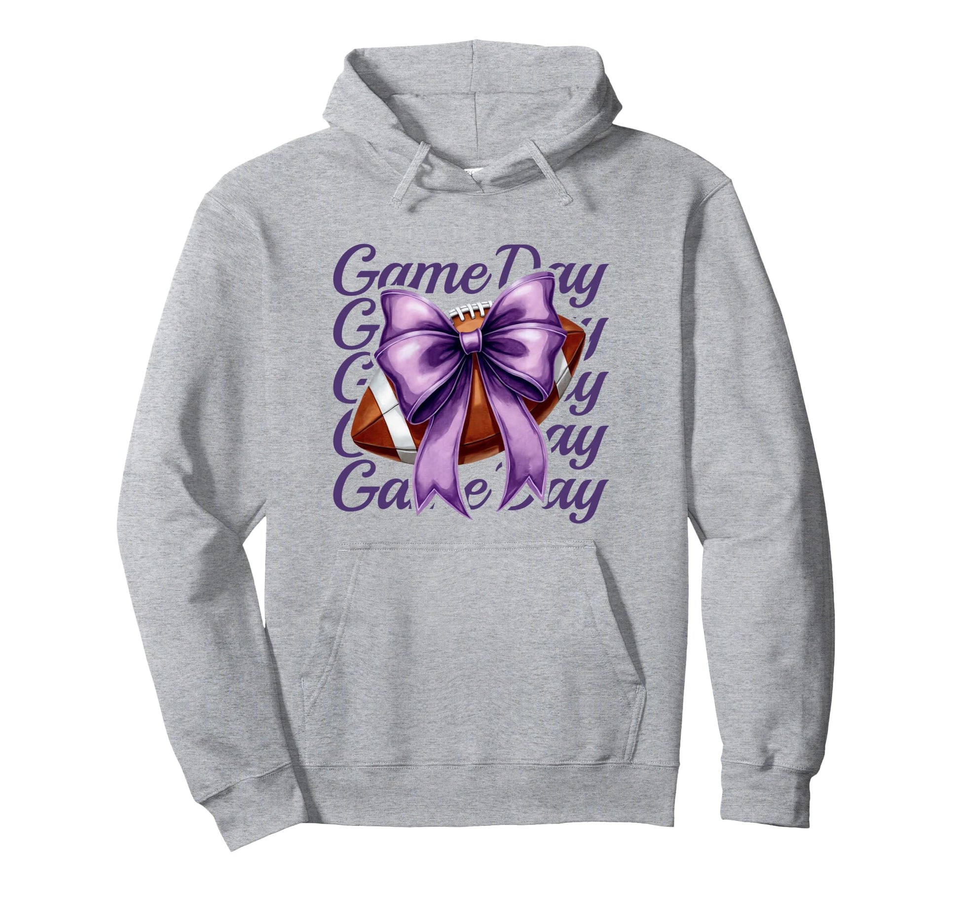 Cheer Fall Football Mom Purple Game Hoodie - Minimalist Print Men Women - T-Shirt, Sweatshirt, Hoodie