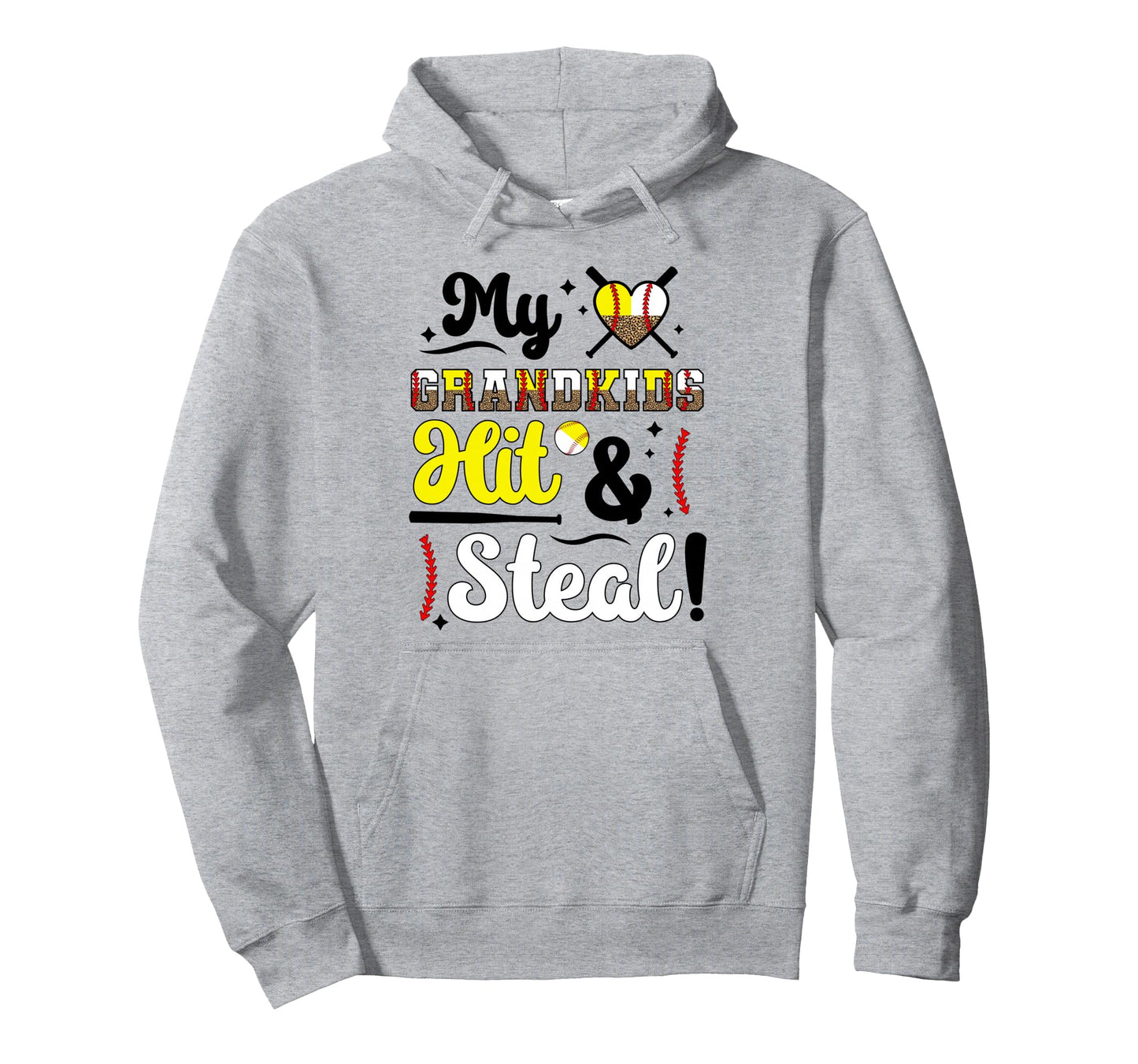 Grandkids Hit Steal Baseball Softball Hoodie - Streetwear Style Men Women - T-Shirt, Sweatshirt, Hoodie