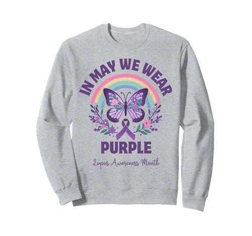 Lupus Awareness Month Purple Sweatshirt - Graphic Print Men Women - T-Shirt, Sweatshirt, Hoodie