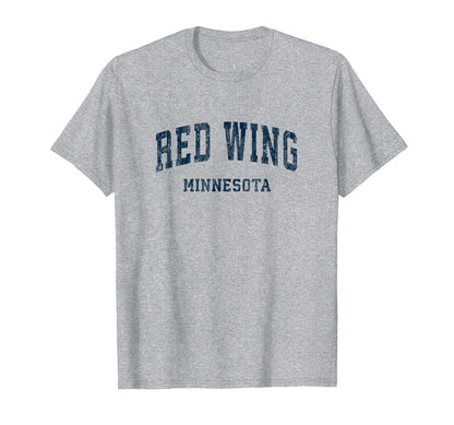 Red Wing Minnesota Mn Varsity Sports Navy T-Shirt - Graphic Print Men Women - T-Shirt, Sweatshirt, Hoodie