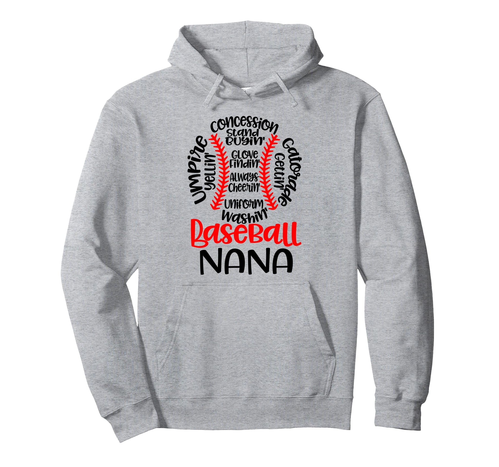 Baseball Nana Funny T Ball Game Hoodie - Minimalist Print Men Women - T-Shirt, Sweatshirt, Hoodie