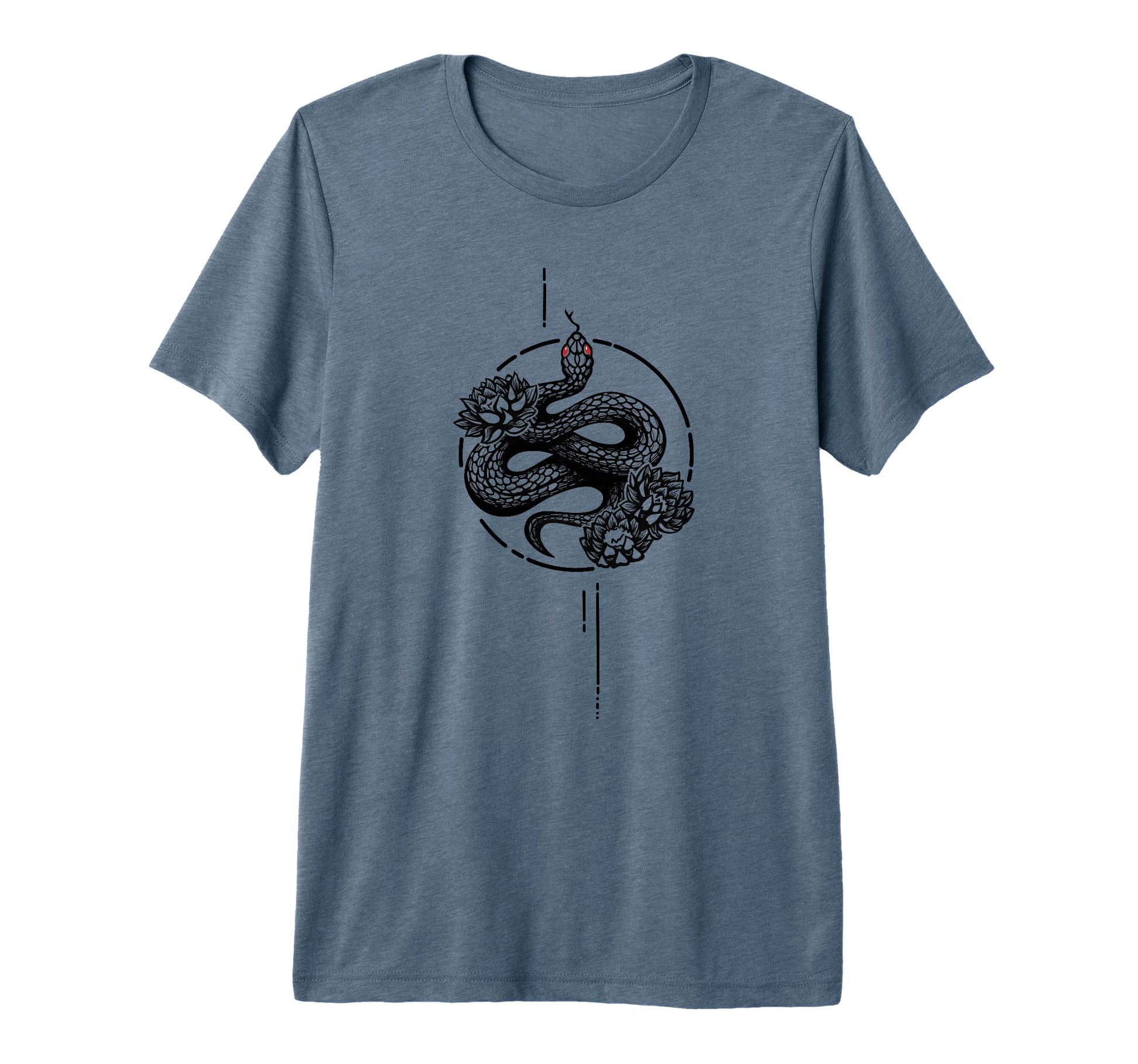 Water Lily Snake Reptile Eboy T-Shirt - Fun Novelty Design for Adults - T-Shirt, Sweatshirt, Hoodie