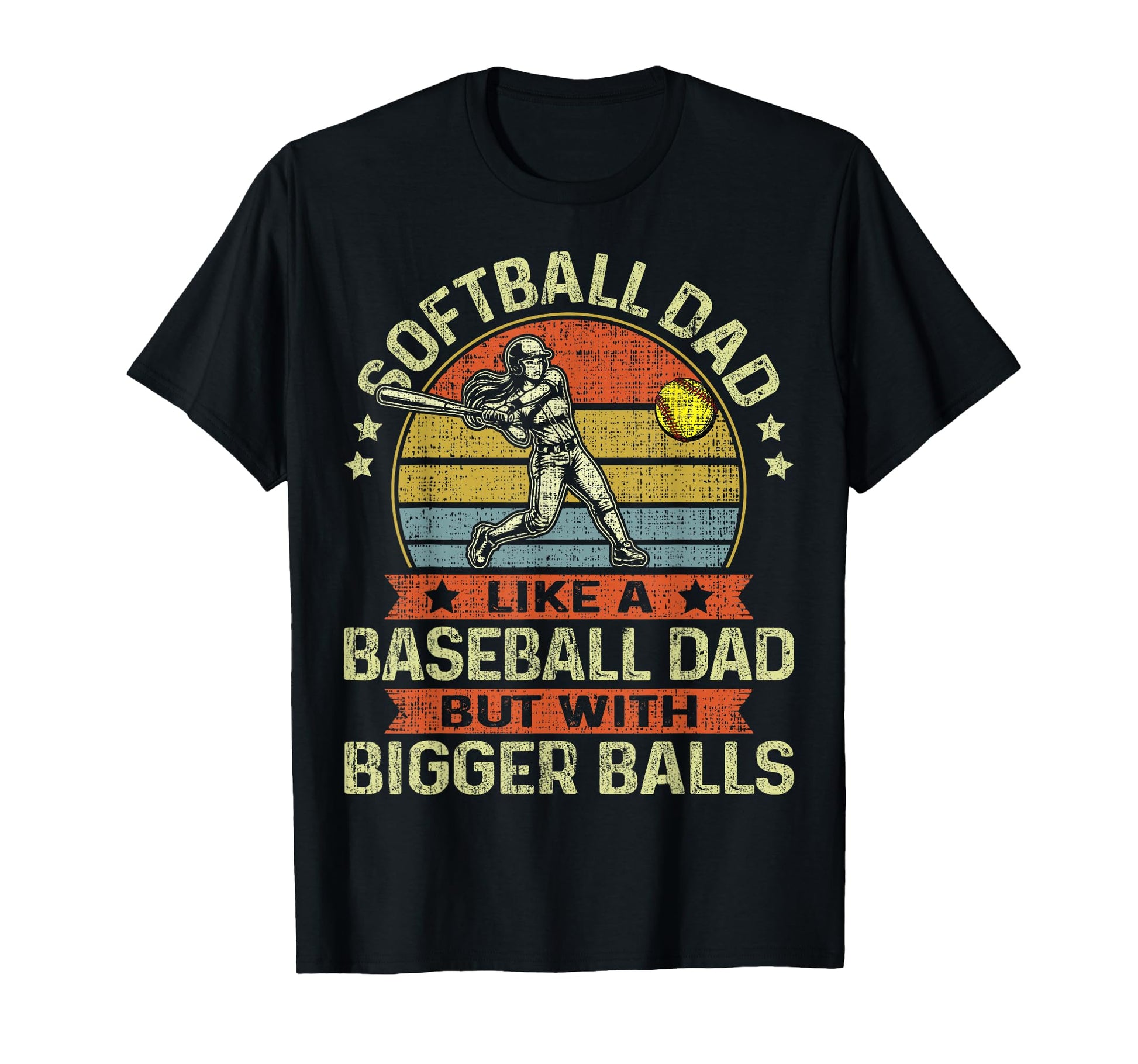Fathers Day Softball Dad Like T-Shirt - Aesthetic Graphic for Adults - T-Shirt, Sweatshirt, Hoodie
