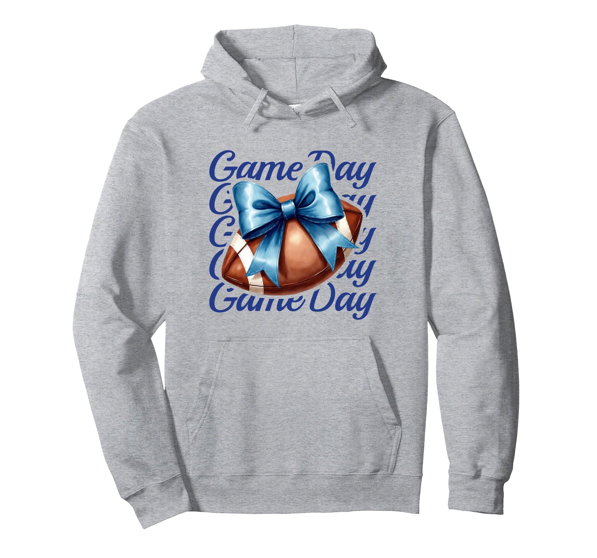 Cheer Fall Football Mom Blue Game Day Hoodie - Fun Novelty Design Unisex - T-Shirt, Sweatshirt, Hoodie