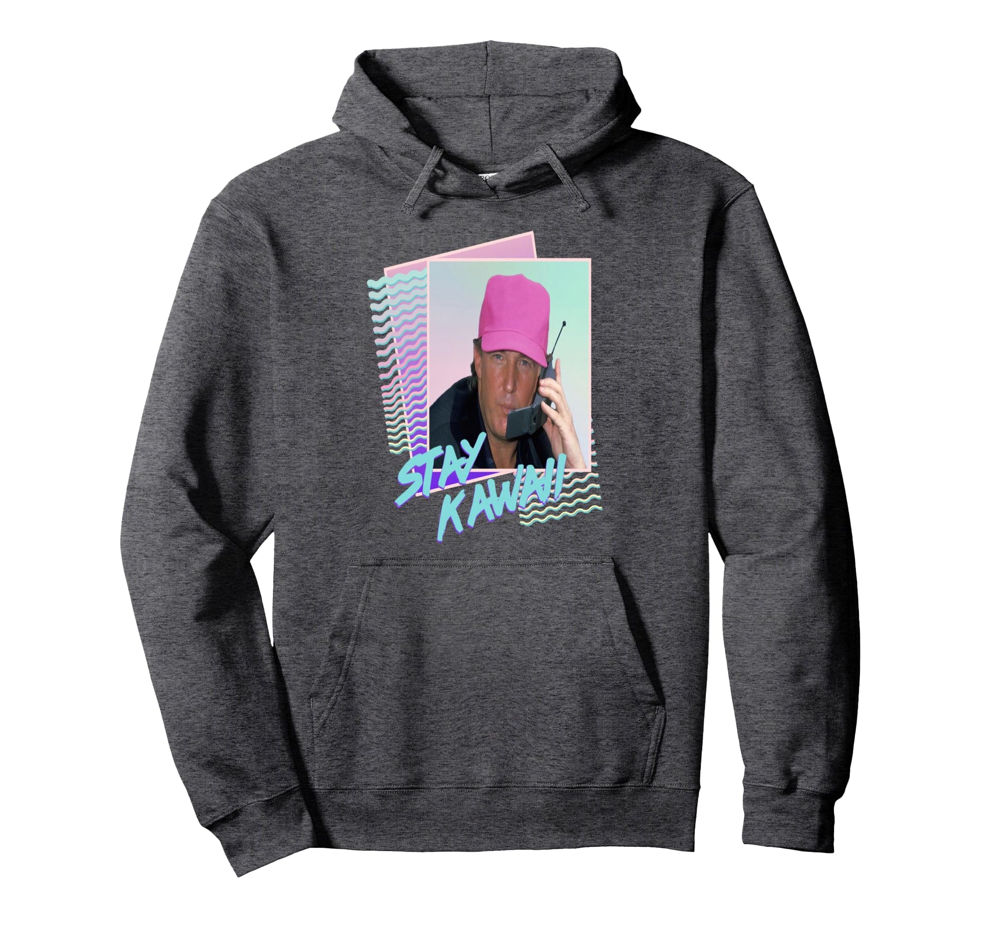 Trump Vaporwave Aesthetic Donald Hoodie - Fun Novelty Design Men Women - T-Shirt, Sweatshirt, Hoodie