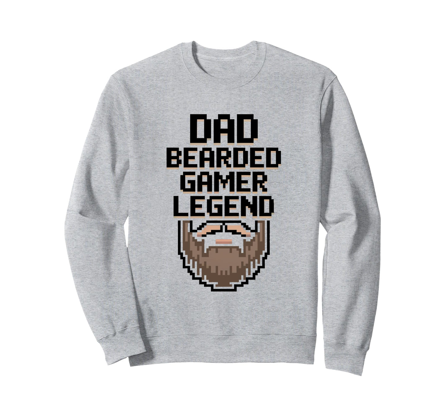 Funny Bearded Gamer Dad Gaming Dad Sweatshirt - Custom Art Print Men Women - T-Shirt, Sweatshirt, Hoodie