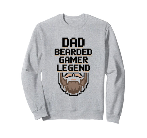 Funny Bearded Gamer Dad Gaming Dad Sweatshirt - Custom Art Print Men Women - T-Shirt, Sweatshirt, Hoodie