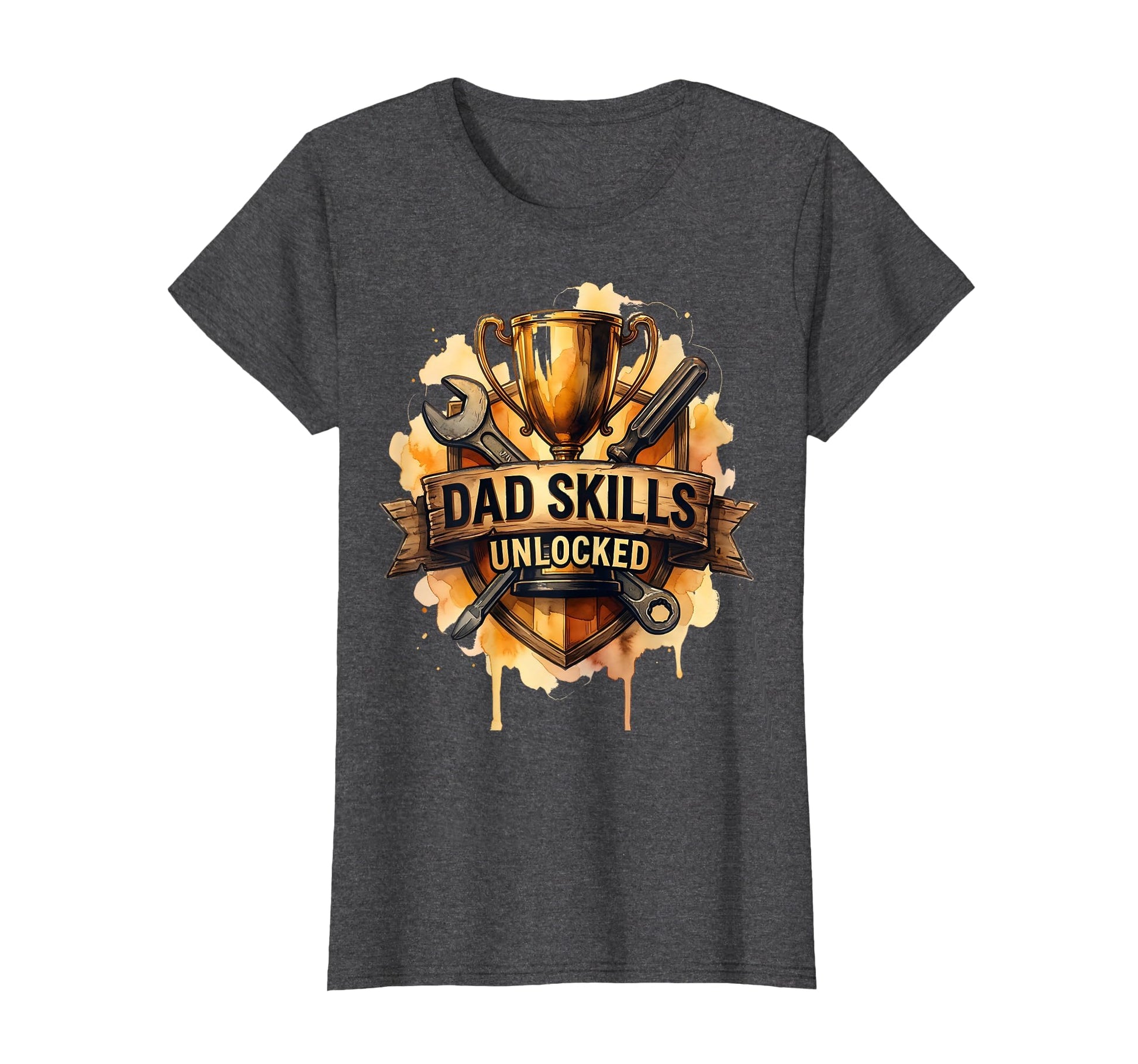Dad Skills Unlocked Funny Fathers Day T-Shirt - Graphic Print for Adults - T-Shirt, Sweatshirt, Hoodie