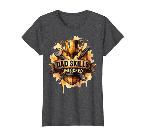 Dad Skills Unlocked Funny Fathers Day T-Shirt - Graphic Print for Adults - T-Shirt, Sweatshirt, Hoodie