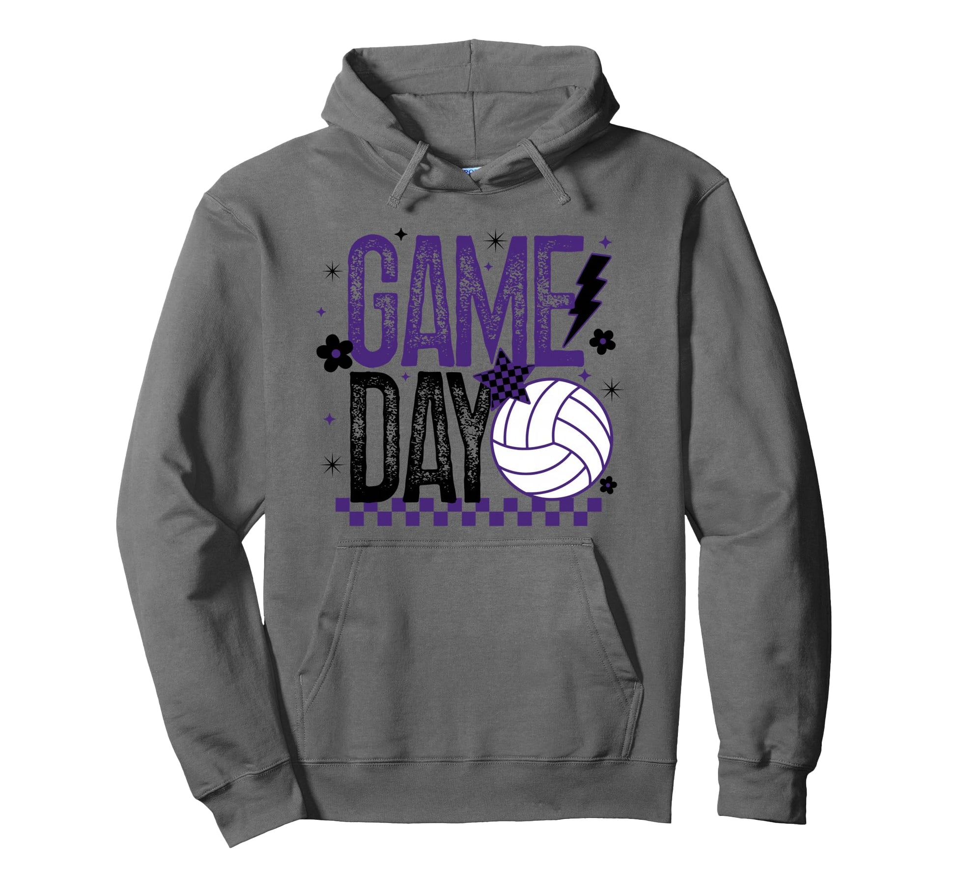 Volleyball Game Day Volleyball Mom Hoodie - Graphic Print for Adults - T-Shirt, Sweatshirt, Hoodie