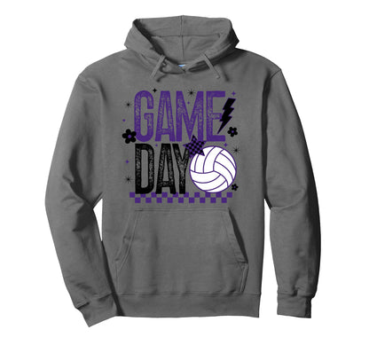Volleyball Game Day Volleyball Mom Hoodie - Graphic Print for Adults - T-Shirt, Sweatshirt, Hoodie
