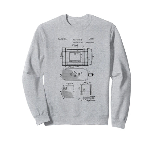 Camera Photographic Patent 1934 Sweatshirt - Fun Novelty Design for Adults - T-Shirt, Sweatshirt, Hoodie