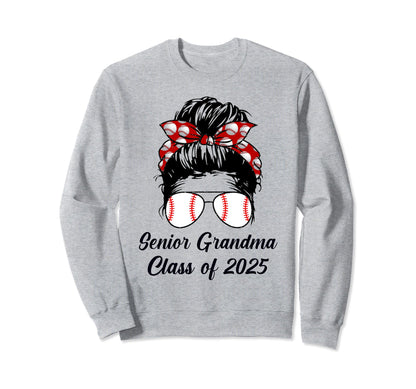 Class 2025 Baseball Grandma Sweatshirt - Fun Novelty Design for Adults - T-Shirt, Sweatshirt, Hoodie