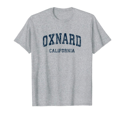 Oxnard California Ca Varsity Sports Navy T-Shirt - Minimalist Print Unisex - T-Shirt, Sweatshirt, Hoodie