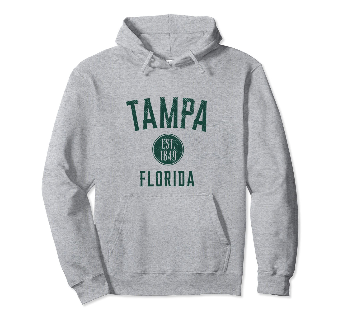 Tampa Florida Varsity Distressed Hoodie - Trendy Graphic Unisex - T-Shirt, Sweatshirt, Hoodie