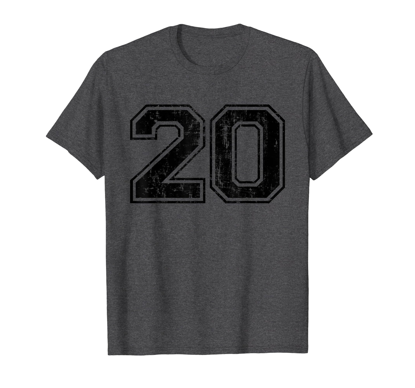 Number 20 Varsity Distressed Sport T-Shirt - Casual Everyday Wear Unisex - T-Shirt, Sweatshirt, Hoodie