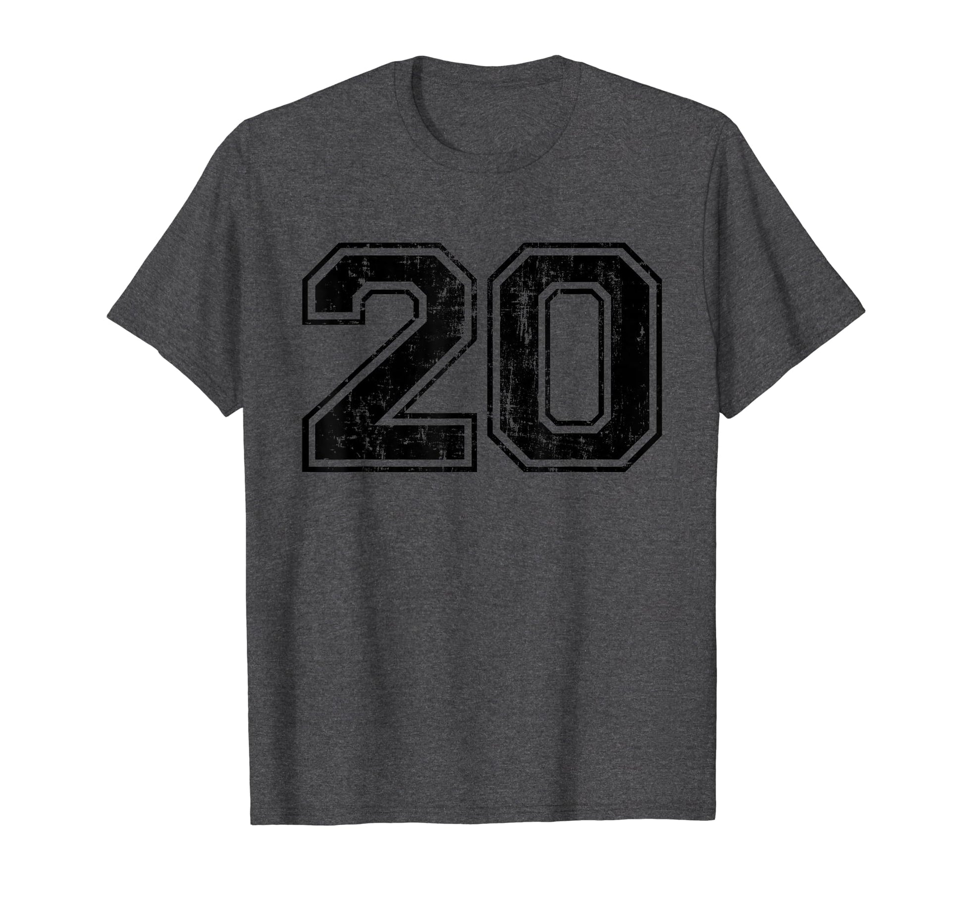 Number 20 Varsity Distressed Sport T-Shirt - Casual Everyday Wear Unisex - T-Shirt, Sweatshirt, Hoodie
