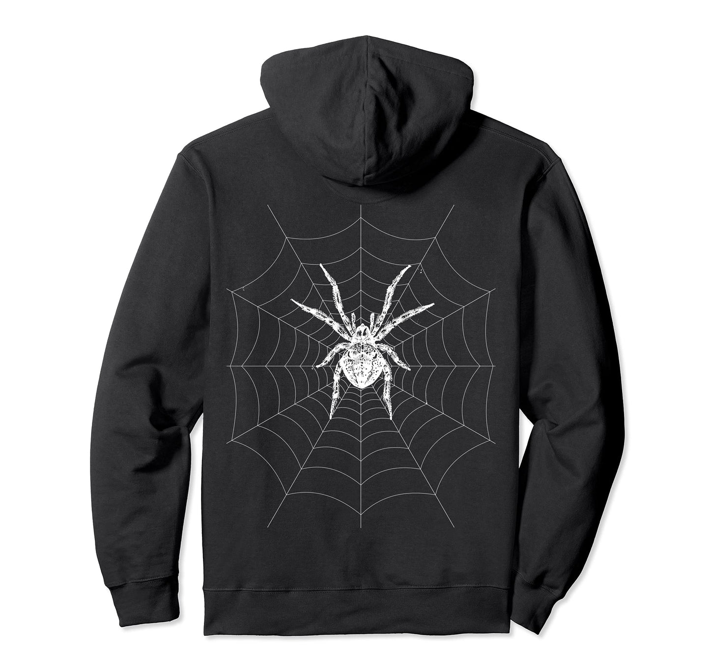 Large Spider Spider Web Hoodie - Custom Art Print for Adults - T-Shirt, Sweatshirt, Hoodie