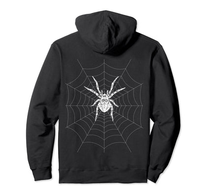 Large Spider Spider Web Hoodie - Custom Art Print for Adults - T-Shirt, Sweatshirt, Hoodie