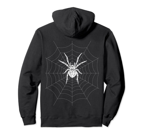 Large Spider Spider Web Hoodie - Custom Art Print for Adults - T-Shirt, Sweatshirt, Hoodie
