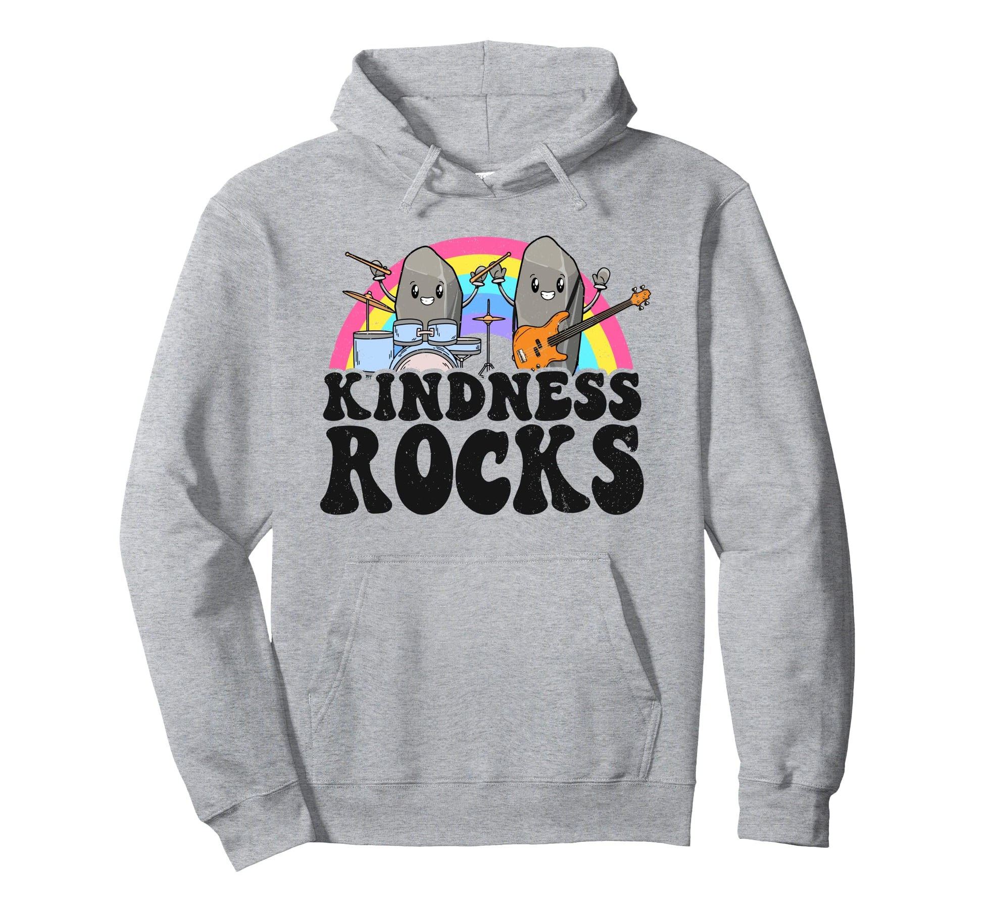 Anti Bullying Rainbow Hippie Music Hoodie - Casual Everyday Wear Unisex - T-Shirt, Sweatshirt, Hoodie