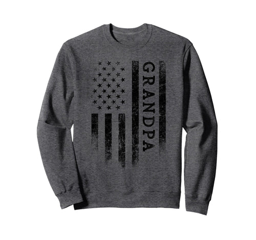 Grandpa Patriotic American Usa Flag Sweatshirt - Trendy Graphic Men Women - T-Shirt, Sweatshirt, Hoodie