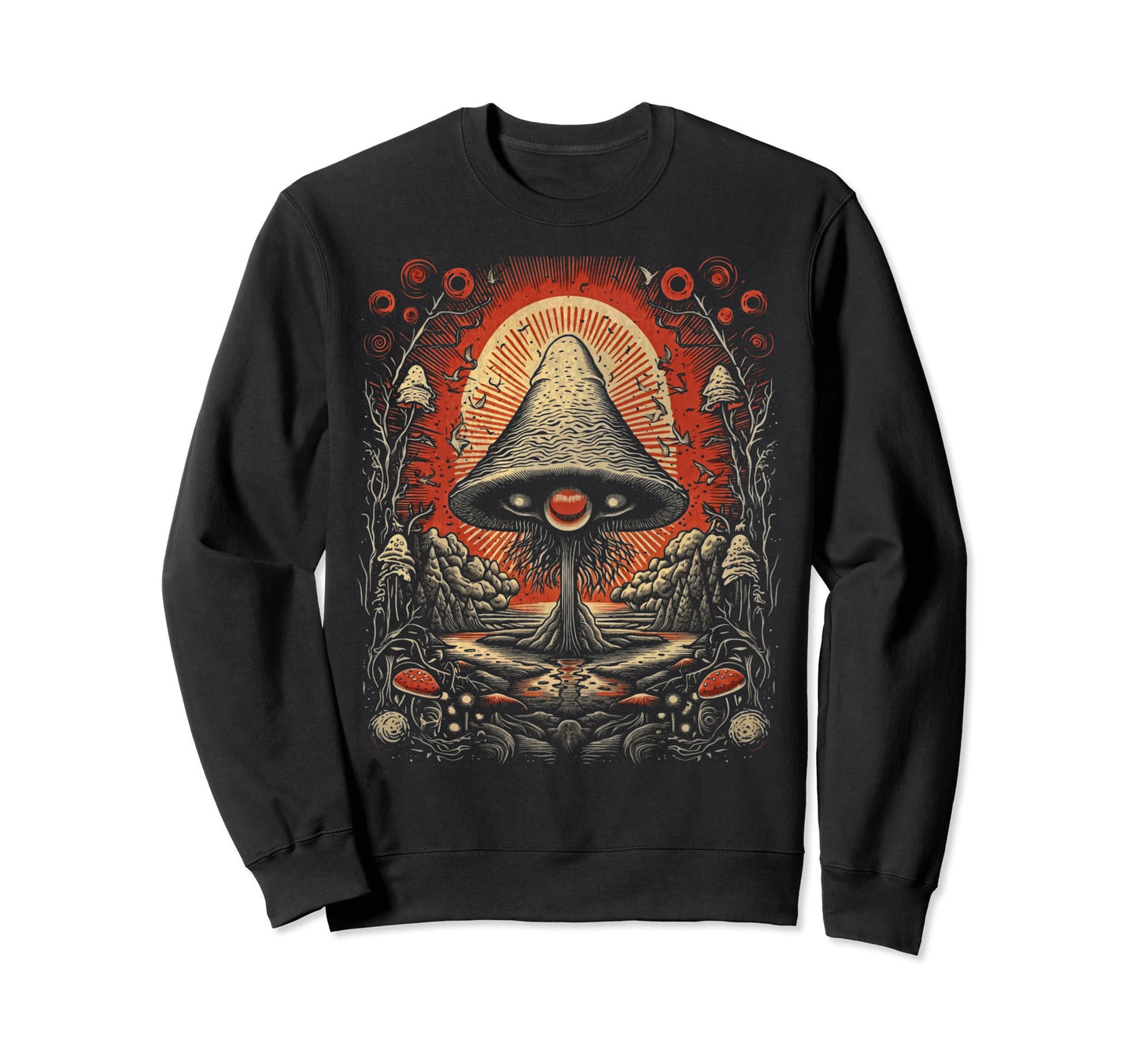 Grunge Mushroom Goth Fungi 73 Sweatshirt - Fun Novelty Design Men Women - T-Shirt, Sweatshirt, Hoodie