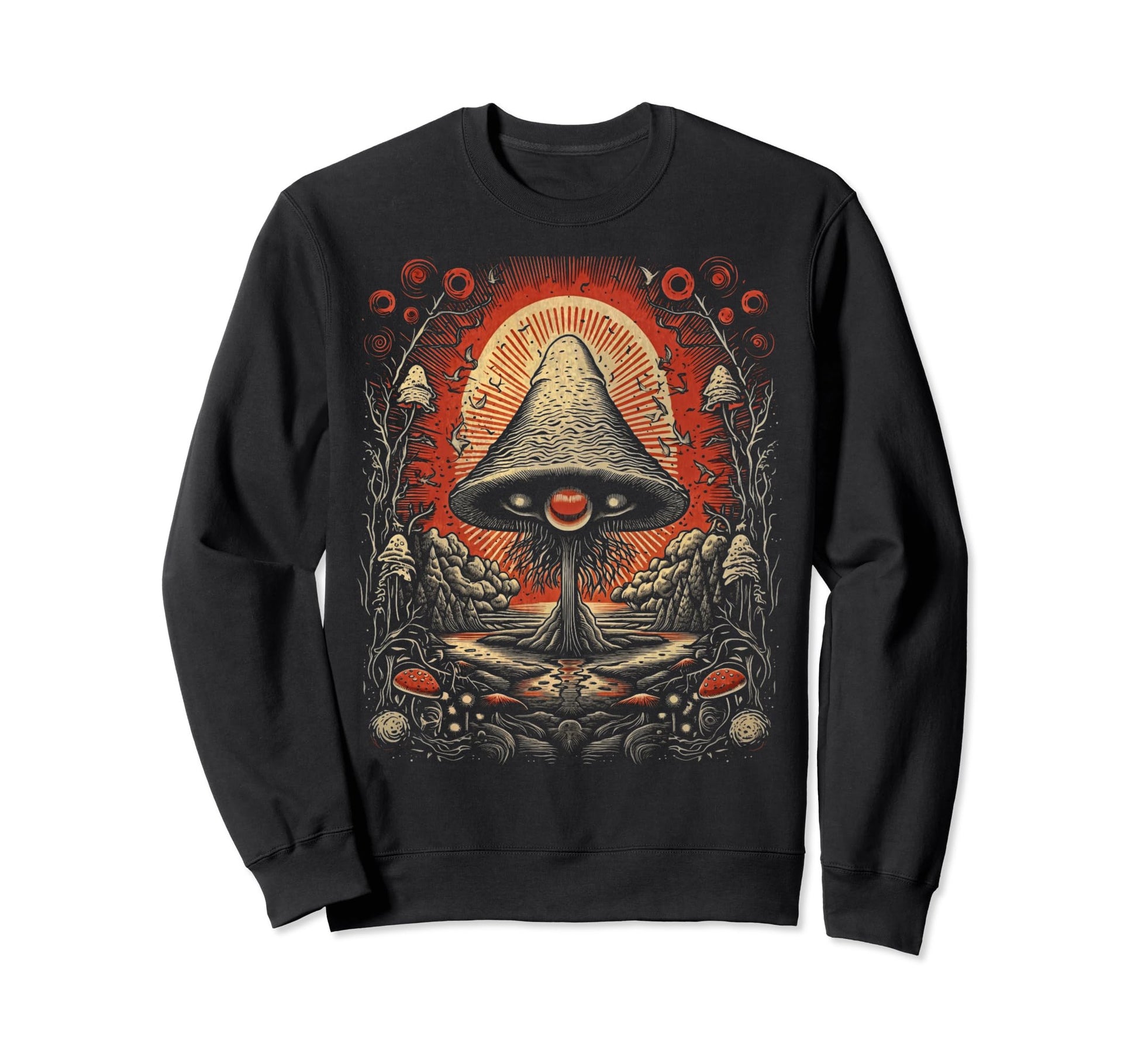 Grunge Mushroom Goth Fungi 73 Sweatshirt - Fun Novelty Design Men Women - T-Shirt, Sweatshirt, Hoodie