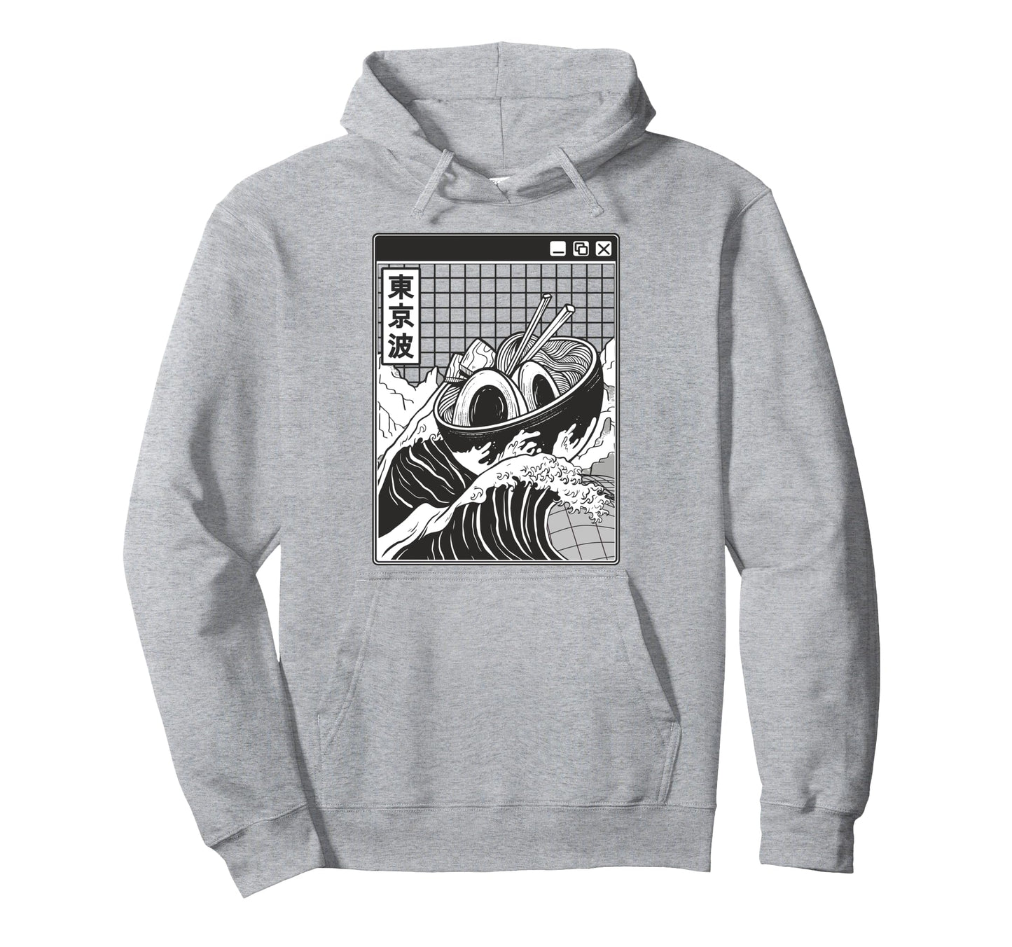 Ramen Bowl Surfing Kanagawa Wave Japan Hoodie - Unique Graphic Men Women - T-Shirt, Sweatshirt, Hoodie