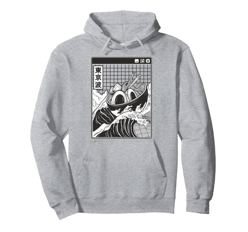 Ramen Bowl Surfing Kanagawa Wave Japan Hoodie - Unique Graphic Men Women - T-Shirt, Sweatshirt, Hoodie