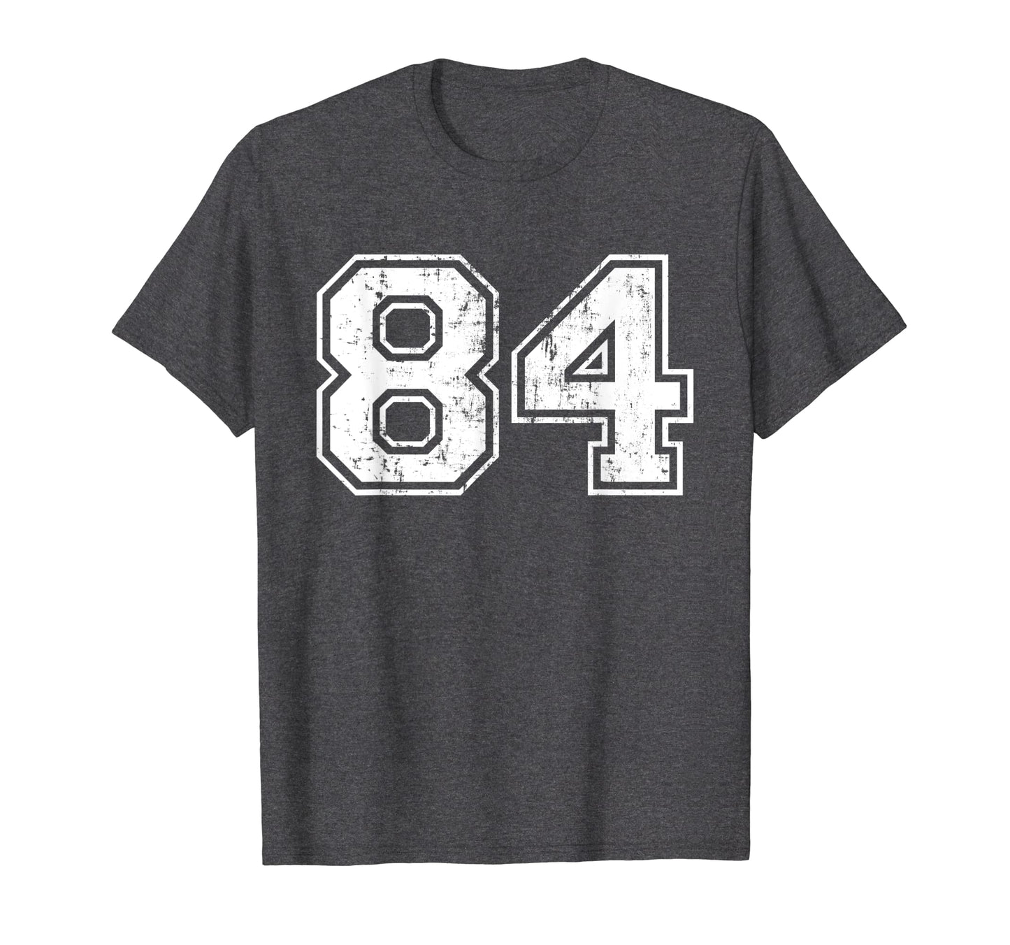 Number 84 Varsity Distressed Sports T-Shirt - Streetwear Style for Adults - T-Shirt, Sweatshirt, Hoodie