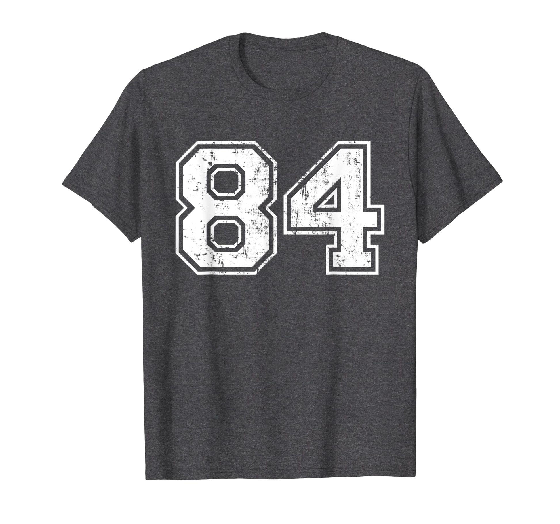 Number 84 Varsity Distressed Sports T-Shirt - Streetwear Style for Adults - T-Shirt, Sweatshirt, Hoodie