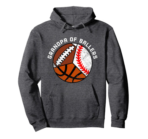 Grandpa Ballers Funny Baseball Hoodie - Aesthetic Graphic Men Women - T-Shirt, Sweatshirt, Hoodie