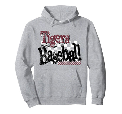 Tigers Baseball Mom Sports Mascot Hoodie - Aesthetic Graphic for Adults - T-Shirt, Sweatshirt, Hoodie