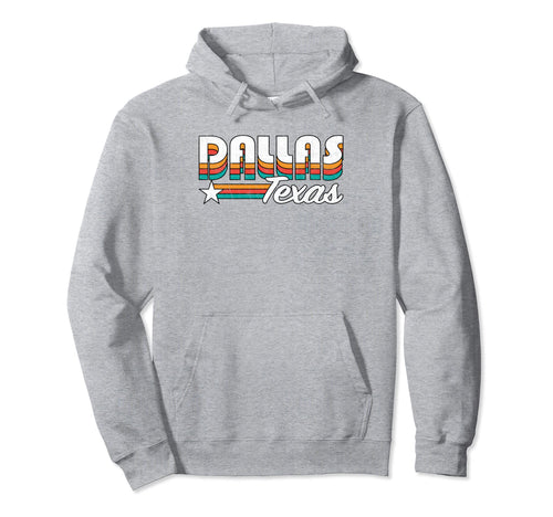 Dallas Tx Rainbow Colors W Detail Hoodie - Graphic Print Unisex - T-Shirt, Sweatshirt, Hoodie