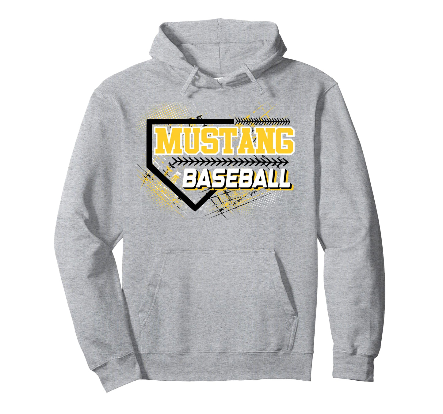 Mustangs Baseball Mom Game Day Mascot Hoodie - Novelty Apparel Unisex - T-Shirt, Sweatshirt, Hoodie