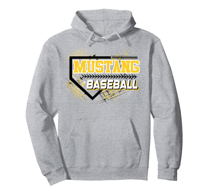 Mustangs Baseball Mom Game Day Mascot Hoodie - Novelty Apparel Unisex - T-Shirt, Sweatshirt, Hoodie