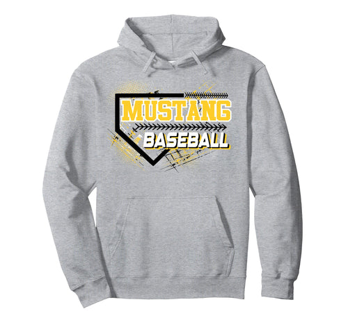 Mustangs Baseball Mom Game Day Mascot Hoodie - Novelty Apparel Unisex - T-Shirt, Sweatshirt, Hoodie